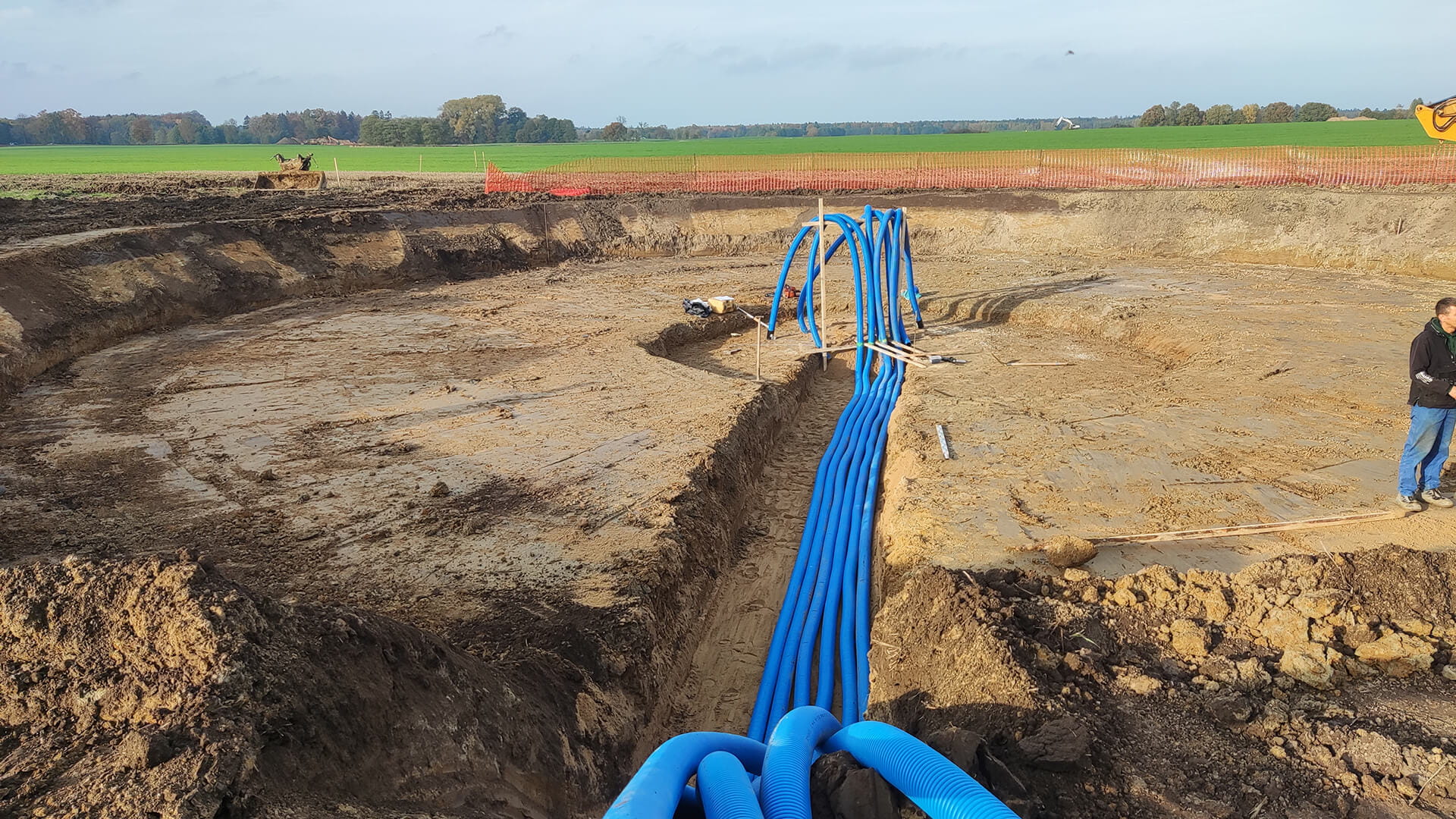 Farma wiatrowa Mierzyn teren w trakcie prac