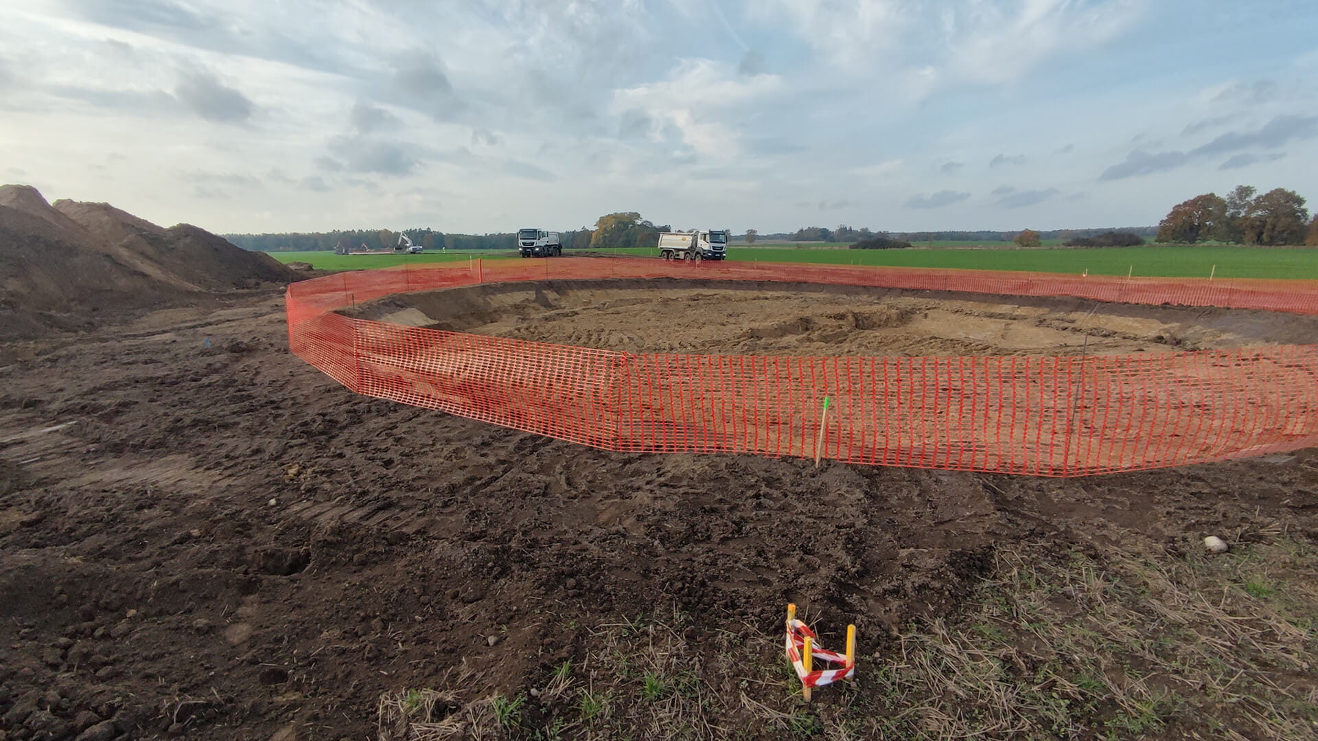 Farma wiatrowa Mierzyn teren w trakcie zagospodarowywania 