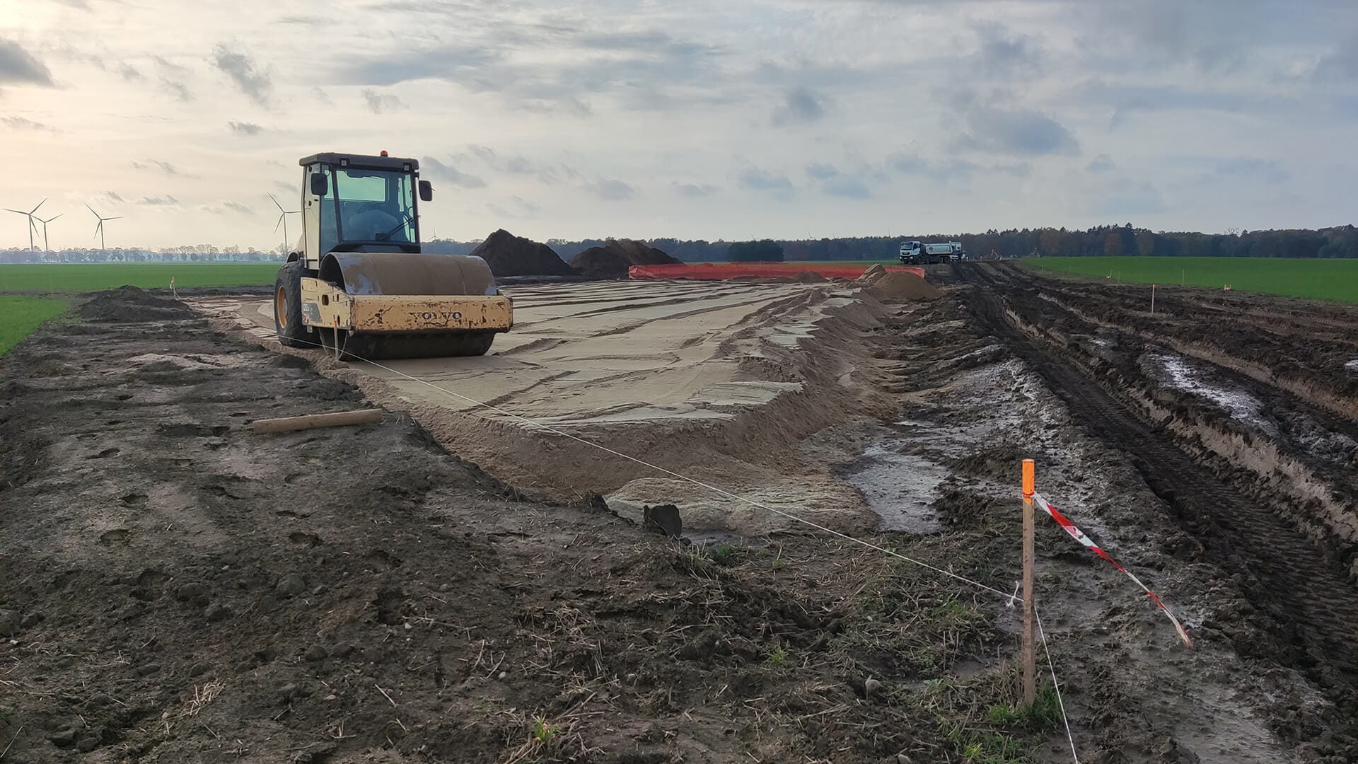 Farma wiatrowa Mierzyn teren prac 